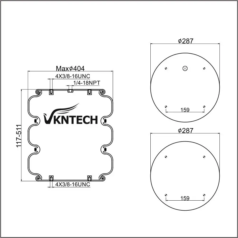 Ressort pneumatique alambiqué triple 3B7838 Firstone W01-358-7838 Ressort pneumatique alambiqué triple 3B7838 Firstone W01-358-7838